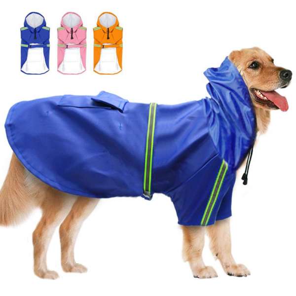 Dog Raincoat Waterproof Puppy Jacket Pet Rainwear Clothes for Small Dogs/Cats